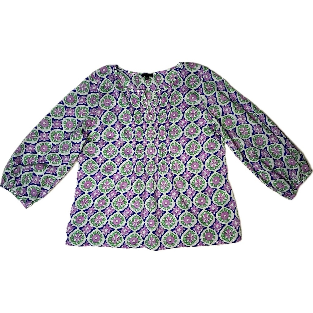 Talbots Floral Geometric Top - M - EUC
